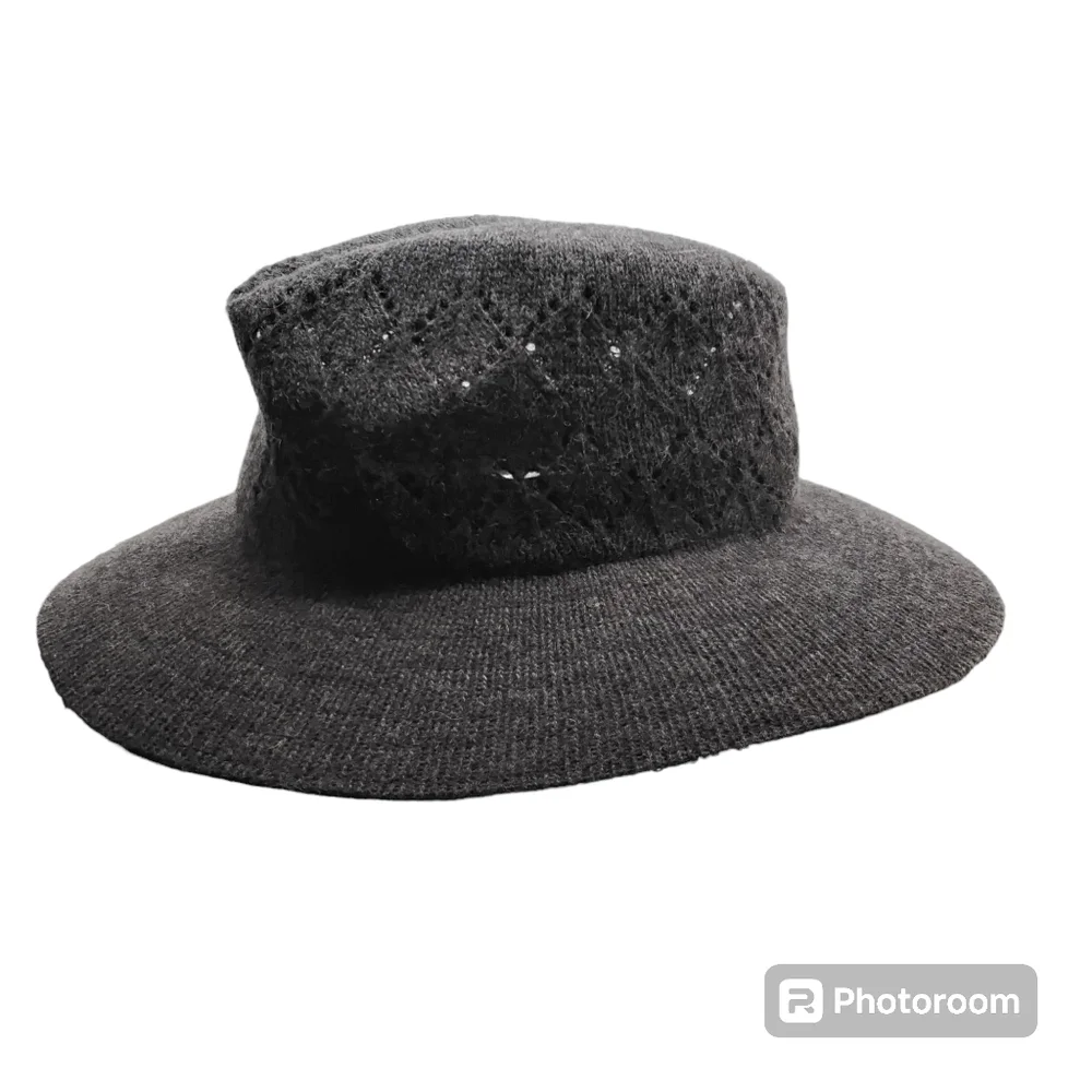 Gray Wool Blend Hat